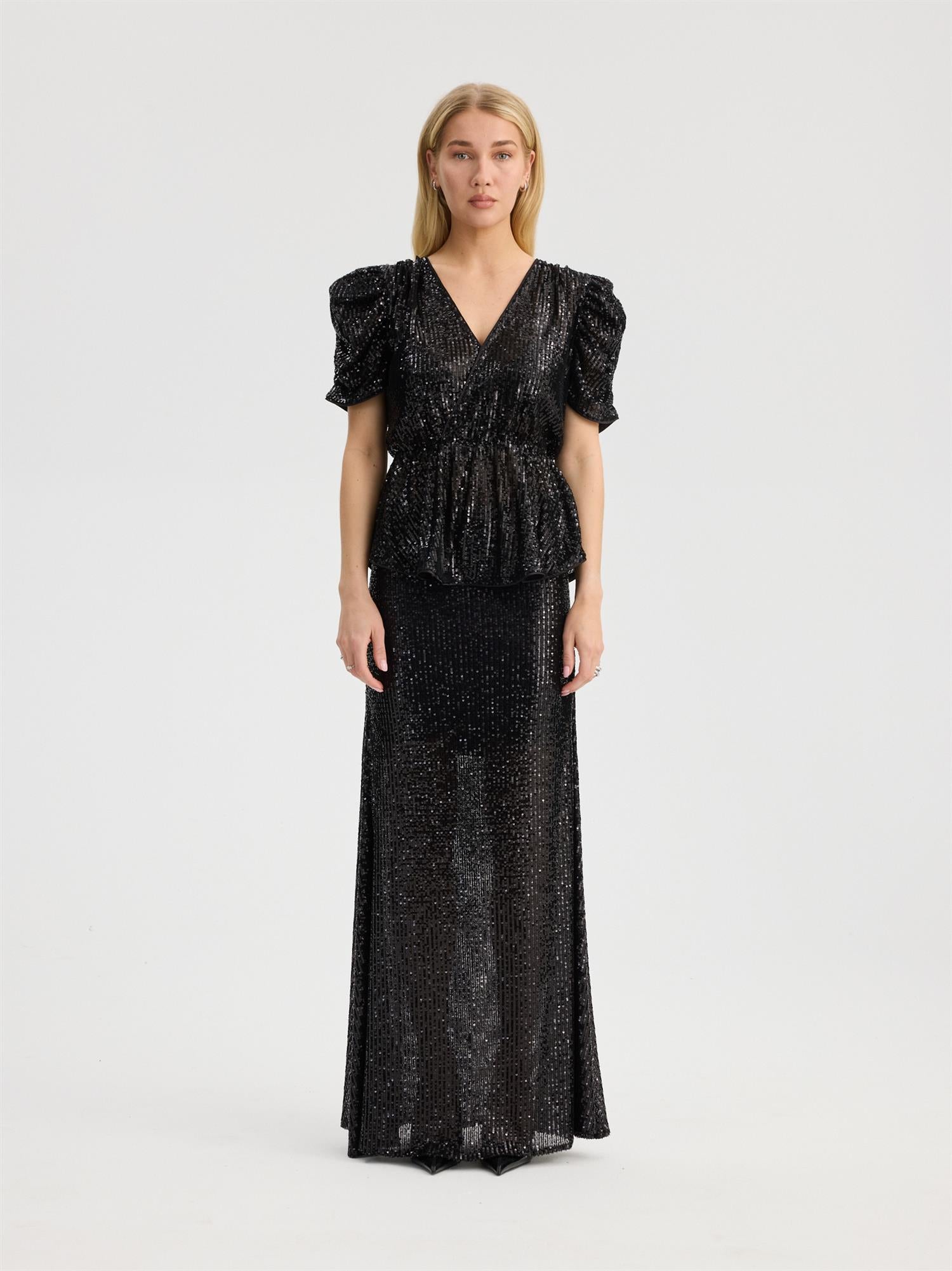 Frederikke Rv Seq Blouse Black Bluser
